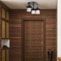 Globe Electric Nate 3 Oil Rubbed Bronze Semi-Flush Mount Ceiling Light with Clear Glass Shades 60879