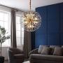 9 Light Firework Sputnik Ceiling Light Fixture Dandelion G9 Pendant Lighting for Dining Room,Living Room,Modern Gold Crystal Chandelier Orb,Bedroom-Gold 9 Light