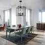 Lucidce 5 Light Foyer Chandelier Black Farmhouse Lantern Light Fixture Dining Room Lighting Fixtures Hanging Ceiling