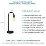 Keymit 3 Way Dimmable Edison Industrial Lamp, Bedside Lamp, Warm LED Table Lamp for Bedroom Living Room, Nightstand Black Lamps, A19 8W 2200K Clear LED Filament Bulb Included