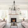 KSANA Farmhouse Chandelier for Dining Room, Rustic Candle Lighting with Crystal for Kitchen Island, Sitting Room, W26'' x H29''