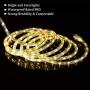 Ollrieu Rope Lights Outdoor 50ft LED Waterproof Warm White Rope Lighting Indoor Connectable 3000K 110V UL Listed Power Plug-in Flexible Strip Light for Bedroom Patio Deck Garden