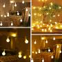 amadecohome Mini Globe String Lights Battery Operated, 8 Modes 50 LED Waterproof Fairy Lights for Bedroom Tapestry Indoor and Outdoor Christmas Tree Party Decoration (Warm White-50LED)