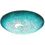 SUSUO Mosaic Design Blue Stained Glass Flush Mount Ceiling Light with Moon and Star Pattern Vingte Art Deco Ceiling Fixture for Bedroom Living Room Hallway Kitchen Bar