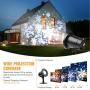 Snowfall LED Light Projector, Christmas Snowflake Rotating Projector Waterproof White Snow for Outdoor Decorations Lighting Halloween Wedding Party Garden Landscape New Year
