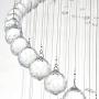 Dst Modern Spiral Sphere Crystal Chandelier, Raindrop Spectacular Ceiling Lighting Fixture, Clearly K9 Crystal Ball Pendant Light for Living Room Hotel Hallway Foyer Romantic Wedding, Size: D20''XH72''
