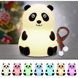 LED Nursery Night Light Elfeland Baby Night Light for Kids Cute Animal Soft Silicone Bedside Lights with Touch Sensor Rechargeable and Portable Color Changing Kids Nightlight Infant Toddler Gift