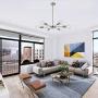 MELUCEE Modern Sputnik Chandelier Lighting 6 Lights Brushed Nickel Semi Flush Mount Ceiling Light Mid Century Modern Pendant Light for Living Room Bedroom Foyer Dining Room