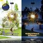 Garden Solar Lights, Waterproof Sun Solar Panel Outdoor Decoration LED Lights with Windbells Yard Decor Hanging Glass Globe LED Lights for Pathway, Patio, Backyard, Lawn and Porch