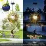 Garden Solar Lights, Waterproof Sun Solar Panel Outdoor Decoration LED Lights with Windbells Yard Decor Hanging Glass Globe LED Lights for Pathway, Patio, Backyard, Lawn and Porch