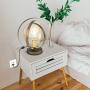 BRINLHEART Globe Industrial Metal Table Lamp, Vintage Nightstand Lamp,Industrial Lamp Dimmable Rustic Lamp for Bedrooms Dining Room Table Hallway Bedroom Bedside Living Room Restaurants Loft Cafe Club