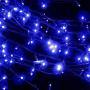 Blue Curtain Lights for Decorations, 10 Ft Connectable String Lights with 8 Twinkle Modes Led Fairy Lights for Bedroom, Waterproof Outdoor String Lights for Party Wedding Decorations Twinkle Lights