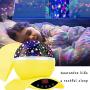 YSD Night Lighting Lamp, Modern Star Rotating Sky Projection, Romantic Star Projector Lamp for Kids, USB Rechargeable & Remote Control, Best Gifts for Kids,Bedroom(Yellow) 