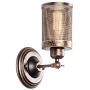 Wall Sconce Industrial Vintage 1-Light, MOONKIST Rustic Fixtures Edison Style Wall Light LED Retro Metal Single Head for Garage Gate Porch Adjustable Wall lamp Cage Nets (No Bulb)