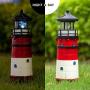 Garden Solar Lights Outdoor Decorative - Lighthouse with Rotating Beacon LED Lights for Garden Yard Outdoor(White)