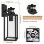 Motion Sensor Outdoor Wall Lantern, Dusk to Dawn Photocell Exterior Light Fixture Wall Mount,100% Aluminum, Clear Glass, Matte Black Wall Sconce for Porch Doorway Garage, E26 Socket, Motion Activated Motion Sensor Outdoor Wall Lantern, Dusk to Dawn Photocell Exterior Light Fixture Wall Mount,100% Aluminum, Clear Glass, Matte Black Wall Sconce for Porch Doorway Garage, E26 Socket, Motion Activated