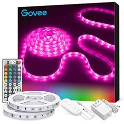 Govee LED Strip Lights, 32.8FT RGB LED Lights with Remote Control, 20 Colors and DIY Mode Color Changing LED Lights, Easy Installation Light Strip for Bedroom, Ceiling, Kitchen (2x16.4FT)