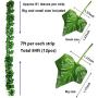 LACKINGONE 84Ft 12 Pack Artificial Ivy Fake Plants with 200 LED String Lights, Vine Leaves Hanging Faux Garland, Wall Wedding Decoration