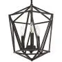VINLUZ 3 Light Industrial Farmhouse Chandeliers Oil Rubbed BronzeMetal Geometric Lantern Pendant Lighting, Candle-Style Hanging Light Fixtures Ceiling for Kitchen Island Dining Room Bedroom