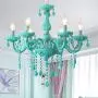 Chandelier Candle Ceiling Lights Pendant Ceiling Fixture Lamp Dining Room Flush Mount Chandeliers Green 5 Lights