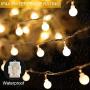 Beetwo Battery Operated String Lights, 33ft 100 LED Globe String Lights Waterproof Fairy Lights with Remote Controller for Bedroom Garden Christmas Tree Decoration (Timer, Warm White)