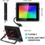 RGB Flood Light 1000W Equivalent HWay 2 Pack 100W Color Changing Flood Light with Remote Control, IP66 Waterproof Dimmable Outside Color Changing Wall Wash Light with Timer and Memory Function