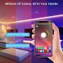 LED Strip Lights 16.4Ft,SOLMORE Bluetooth RGB LED Strip Music Sync Color Changing LED Lights Strips 24-Key Remote DIY Color Options RGB LED Strip Lights APP Controlled for Room Ceiling Under Cabinet