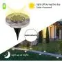 GIGALUMI 12 Pack Solar Ground Lights, 8 LED Solar Powered Disk Lights Outdoor Waterproof Garden Landscape Lighting for Yard Deck Lawn Patio Pathway Walkway (White)