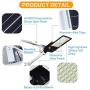 300W LED Solar Street Lights, Outdoor Dusk to Dawn Pole Light with Remote Control, Waterproof, Ideal for Parking Lot, Stadium, Yard, Garage and Garden (Cool White)