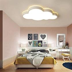 LAKIQ Modern Creative Acrylic LED Lights Cloud Shape Children Room Ceiling Light Flush Mount Ceiling Chandelier Lighting Fixture for Kids Bedroom Kindergarten Living Room(21.5,Warm Light)