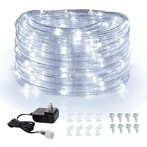 Areful Rope Lights Outdoor Daylight White , 12v Mini Low Voltage Strip Lights, 16ft LED Tube Lighting, Connectable Waterproof for Patio Garden Lawn Party Bedroom Kitchen