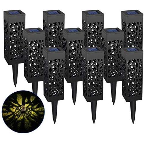 Solar Lights Outdoor 10Pcs Solar Pathway Lights Waterproof LED Garden Lights Outdoor Led for Pathway Walkway Yard Lawn &Patio Decor