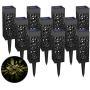 Solar Lights Outdoor 10Pcs Solar Pathway Lights Waterproof LED Garden Lights Outdoor Led for Pathway Walkway Yard Lawn &Patio Decor