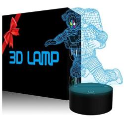 YKLWORLD Spaceman Night Light 3D Astronaut Illusion Lamp LED Aviation Nightlight 7 Color Changing Touch Sensor Desk Table Lamp with USB Cable Decor for Kids Nursery Bedroom Outer Space Fan Gifts