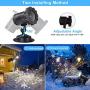 Snowfall LED Light Projector, Christmas Rotating Snowflake Projector Lamp with Remote Control, IP65 Waterproof White Snow for Decoration Lighting on Halloween Holiday Birthday Wedding Party