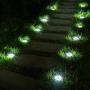 Solpex Solar Ground Lights 8 Pack, 8 LED Solar Powered Disk Lights Outdoor Waterproof Garden Landscape Lighting for Yard Deck Lawn Patio Pathway Walkway (White)