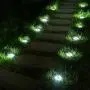 Solpex Solar Ground Lights 8 Pack, 8 LED Solar Powered Disk Lights Outdoor Waterproof Garden Landscape Lighting for Yard Deck Lawn Patio Pathway Walkway (White)