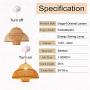 Bamboo Lantern Pendant Lamp, Retro Japanese Style E27 Chandelier Hanging Light Ceiling Lighting Fixture for Living Room Bedroom Restaurant Cafe Teahouse Bar Dining Room Club
