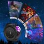 Jomst Star projector,3 in 1 Ocean Wave,Moon and Star Night Light Projector,with Intelligent Control,Timing setting,6 Lighting Colors,Manual and Wifi Mode for Party, Bedroom, Living Room (Black)