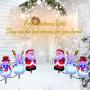 Christmas Decorations Pathway Light Outdoor, Waterproof Landscape Path Lights Decor 3 in 1 Snowman Santa Reindeer Outdoor Stake Decoration for Patio, Yard, Garden, Lawn Decoration