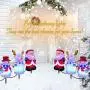 Christmas Decorations Pathway Light Outdoor, Waterproof Landscape Path Lights Decor 3 in 1 Snowman Santa Reindeer Outdoor Stake Decoration for Patio, Yard, Garden, Lawn Decoration