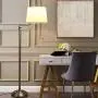 Tangkula LED Floor Lamp w/Swing Arm, Iron Pipe Electroplated Nickel & Hanging Lamp Shade for Reading, Classic Standing Lamp for Home Living Room Study Bedroom Office (Nickel)