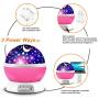 Star Projector, MOKOQI Night Light Lamp Fun Gifts for 1-4-6-14 Year Old Girls and Boys Rotating Star Sky Moon Light Projector for Kids Bedroom Decor (Pink)