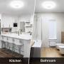 Onforu 32W LED Ceiling Lights Flush Mount, 3200lm Bedroom Ceiling Lamp, 6000K Daylight White Round Surface Bathroom Ceiling Light Fixture, IP54 Waterproof 300W Equivalent for Hallway, Kitchen