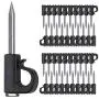 SELEWARE 40 Pieces Q-Hanger, Home Christmas Lights Hanger Hooks with Nails for Easy Release Outdoor Wire and Fairy Light