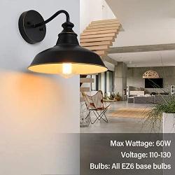 Gooseneck Wall Sconces Lighting, Vintage Industrial Indoor and Outdoor Light Fixture, Wall Mount Lamp Fixtures for Farmhouse, Bedroom, Bathroom Vanity, Living Room, Kitchen, Porch ( 2-Pack )