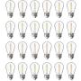 24-Pack LED S14 Replacement Edison Bulbs,ALAMPEVER Vintage Style,2200K Warm White Outdoor Waterproof 1W LED String Bulb,E26 Medium Base,CRI80,100LM,Non-Dimmable