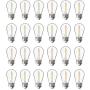 24-Pack LED S14 Replacement Edison Bulbs,ALAMPEVER Vintage Style,2200K Warm White Outdoor Waterproof 1W LED String Bulb,E26 Medium Base,CRI80,100LM,Non-Dimmable