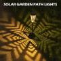 LeiDrail Solar Pathway Lights Outdoor Garden Path Light Spider Web Decorative Warm White LED Bronze Metal Stake Landscape Lighting Waterproof for Yard Patio Walkway Lawn - 4 Pack
