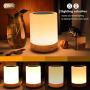 Touch Lamp LED Night Light for Bedroom Living Room Office Bedside Lamps with Color Changing RGB Sensor Control USB Charging Port